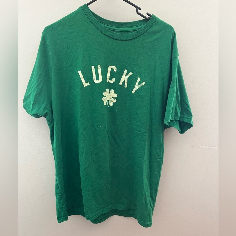 Men's Green 'Lucky' Graphic Tee XL